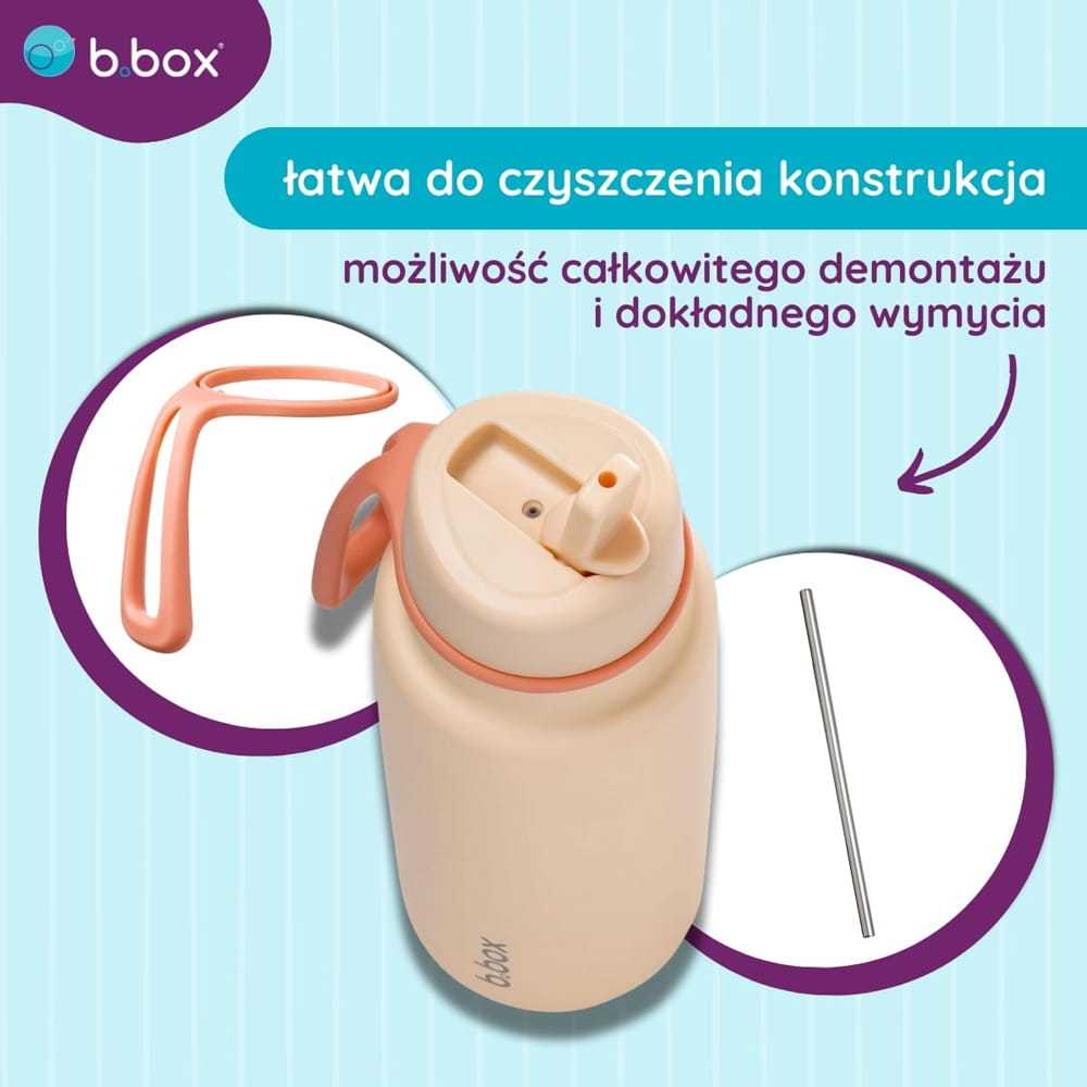 B.BOX BB501520 Termo buteliukas su sulankstomu snapeliu - nerūdijančio plieno termosas 1l Melon Mist