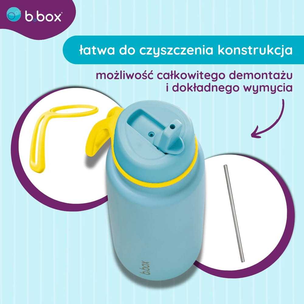 B.BOX BB501501 Termo buteliukas su sulankstomu kandikliu - nerūdijančio plieno termosas 1 l Baseino pusėje