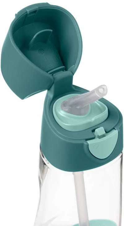 B.BOX BB500307 Tritan buteliukas su šiaudeliais 450 ml Emerald Forest