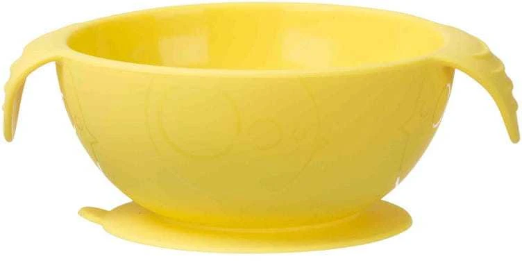B.BOX BB00473 Silikoninis dubuo su siurbtuku ir šaukštu Lemon Sherbet