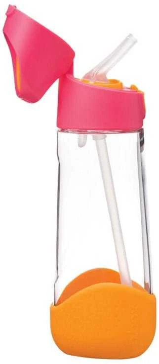 B.BOX BB00221 Tritan vandens butelis su šiaudeliu 600 ml braškių kokteilis