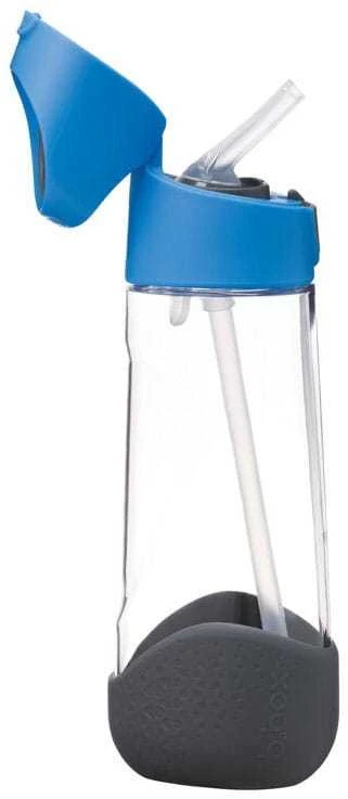 B.BOX BB00224 Tritan vandens butelis su šiaudeliu 600 ml mėlynas skalūnas