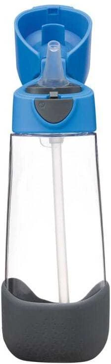 B.BOX BB00224 Tritan vandens butelis su šiaudeliu 600 ml mėlynas skalūnas