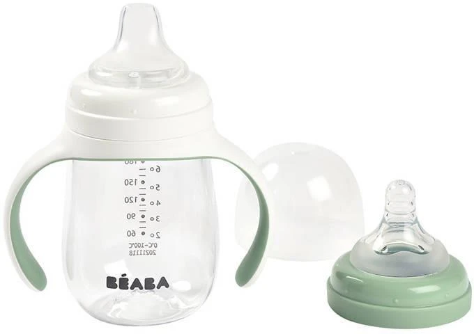 BEABA MOKOMASIS BUTELIUKAS-GERTUVĖ 2IN1, 210 ML, SAGE Žalias