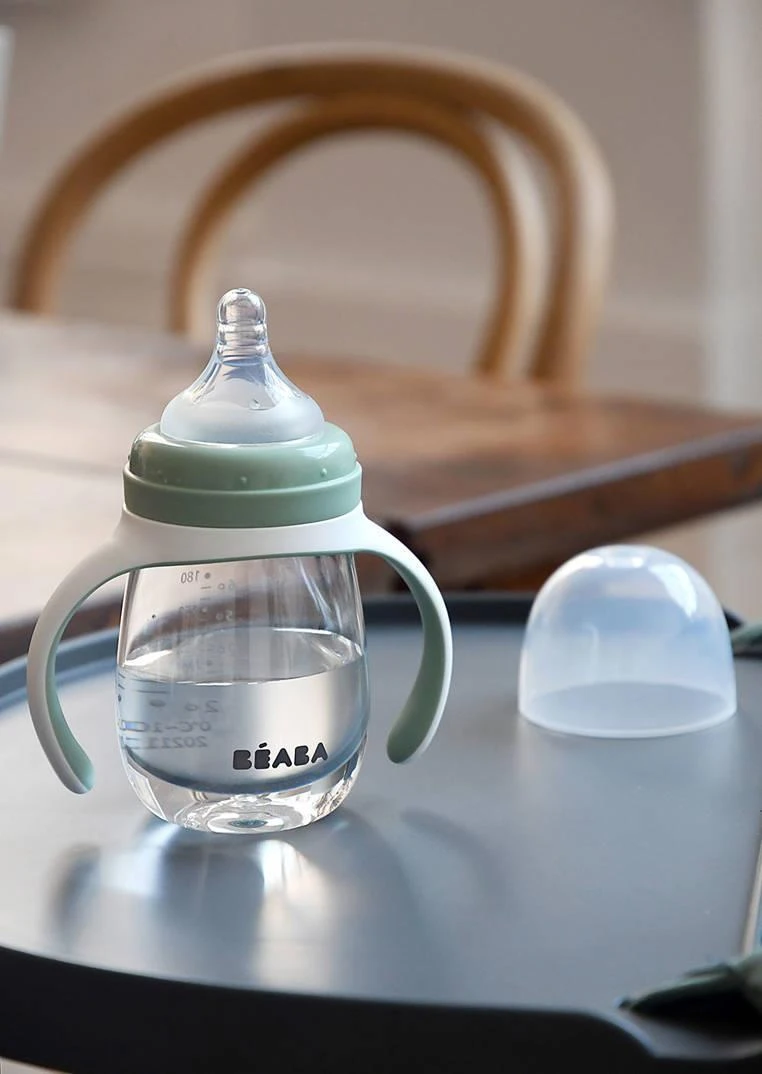 BEABA MOKOMASIS BUTELIUKAS-GERTUVĖ 2IN1, 210 ML, SAGE Žalias