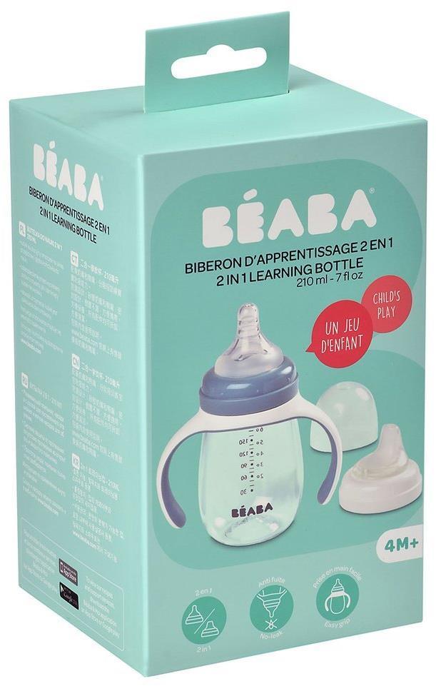 BEABA MOKOMASIS BUTELIUKAS-GERTUVĖ 2IN1, 210 ML, WINDY Mėlynas