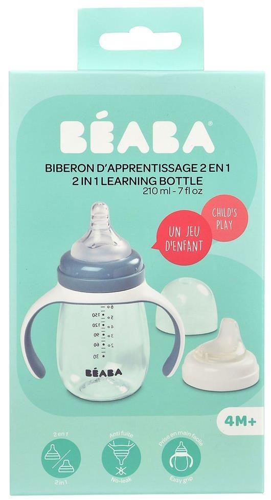 BEABA MOKOMASIS BUTELIUKAS-GERTUVĖ 2IN1, 210 ML, WINDY Mėlynas