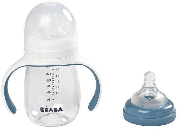 BEABA MOKOMASIS BUTELIUKAS-GERTUVĖ 2IN1, 210 ML, WINDY Mėlynas