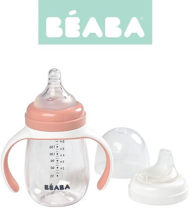 BEABA MOKOMASIS BUTELIUKAS-GERTUVĖ 2IN1, 210 ML, OLD Rožinis