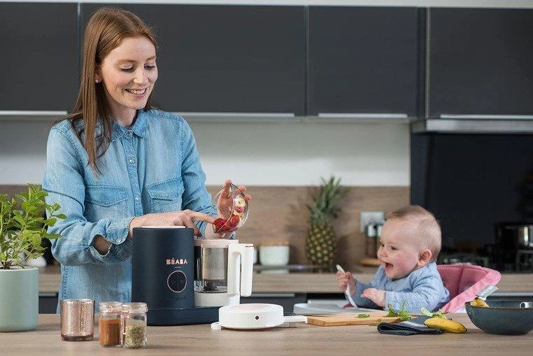 Trintuvas-garintuvas Beaba Babycook Neo, tamsiai mėlynas/baltas