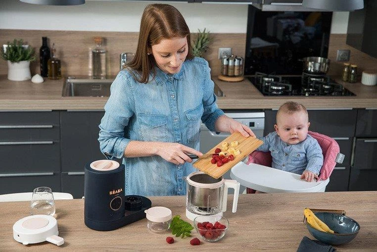 Trintuvas-garintuvas Beaba Babycook Neo, tamsiai mėlynas/baltas