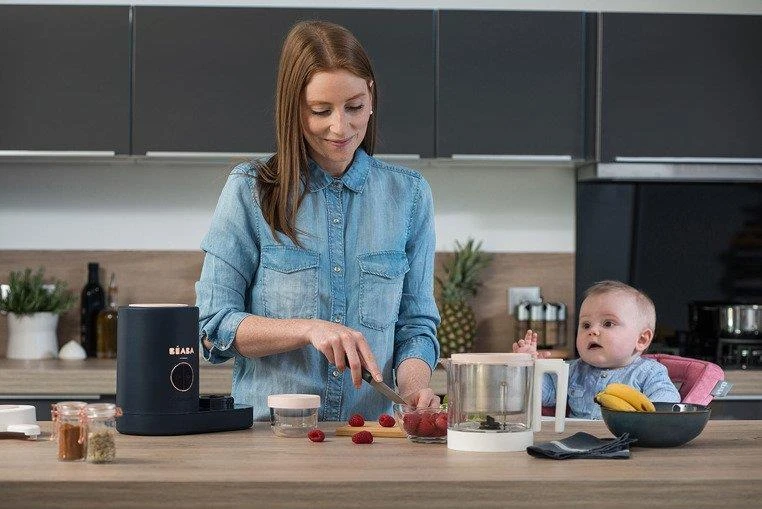 Trintuvas-garintuvas Beaba Babycook Neo, tamsiai mėlynas/baltas