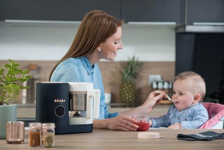 Trintuvas-garintuvas Beaba Babycook Neo, tamsiai mėlynas/baltas