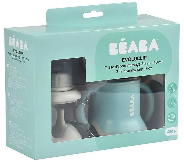 Beaba 3in1 mokomasis puodelis, spalva: airy green