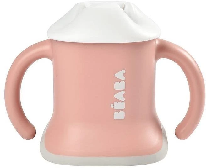 Beaba 3in1 mokomasis puodelis, spalva: old pink