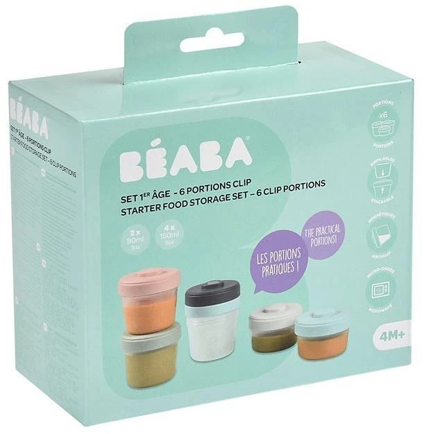 Beaba sujungiami maisto laikymo indeliai, 2x90, 4x150 ml