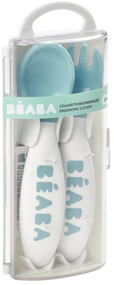 Beaba ergonomiški stalo įrankiai, +8 mėn, spalva: airy green