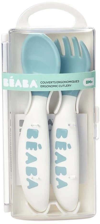 Beaba ergonomiški stalo įrankiai, +8 mėn, spalva: airy green
