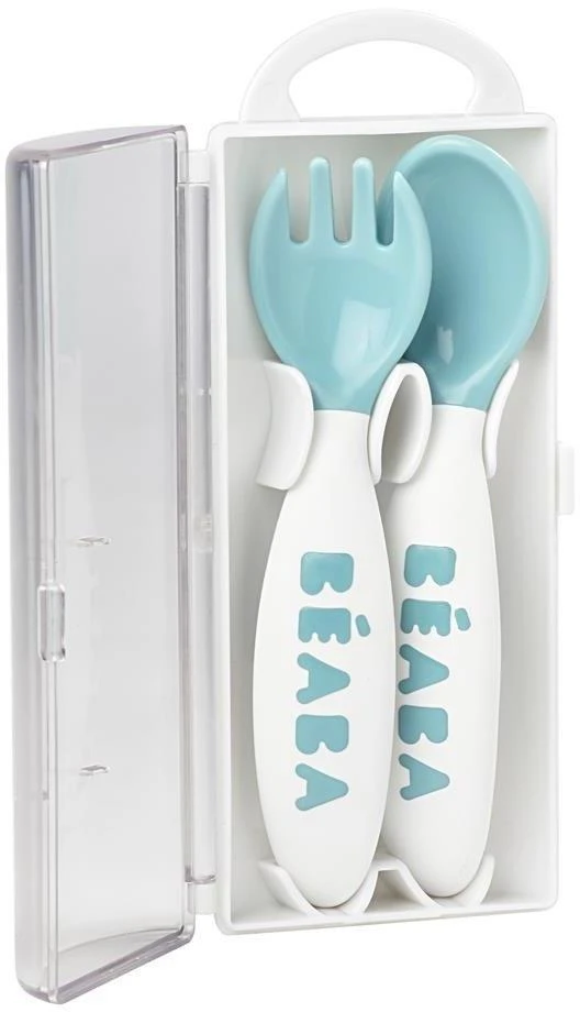 Beaba ergonomiški stalo įrankiai, +8 mėn, spalva: airy green