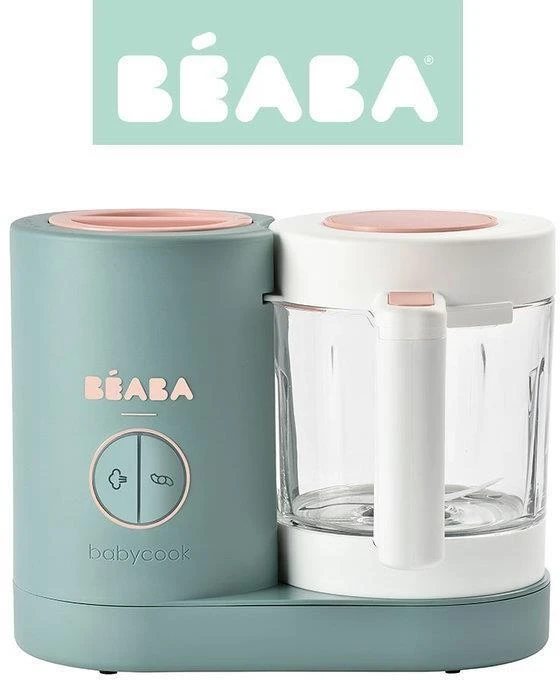 Trintuvas-garintuvas Beaba Babycook Neo, žalias/baltas