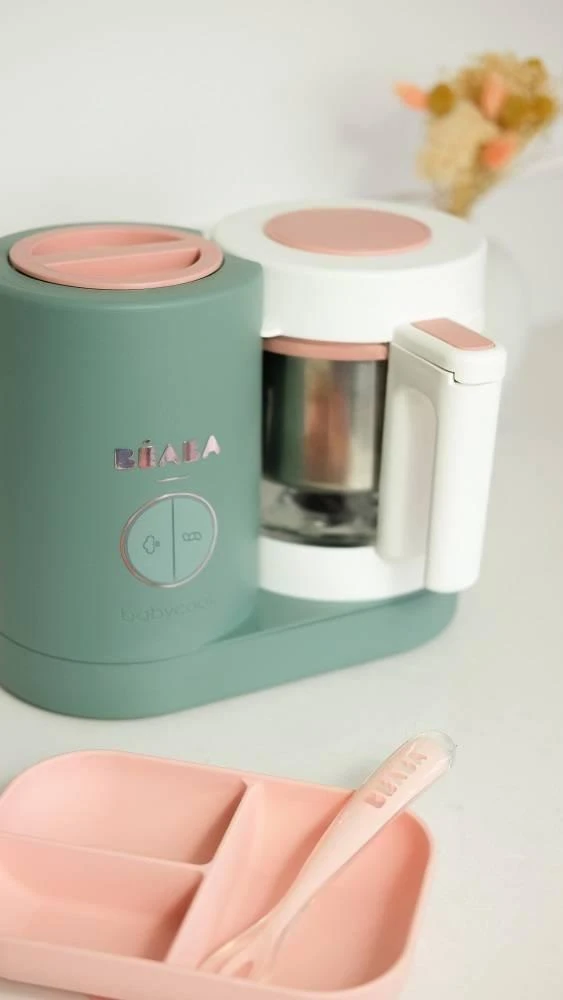 Trintuvas-garintuvas Beaba Babycook Neo, žalias/baltas