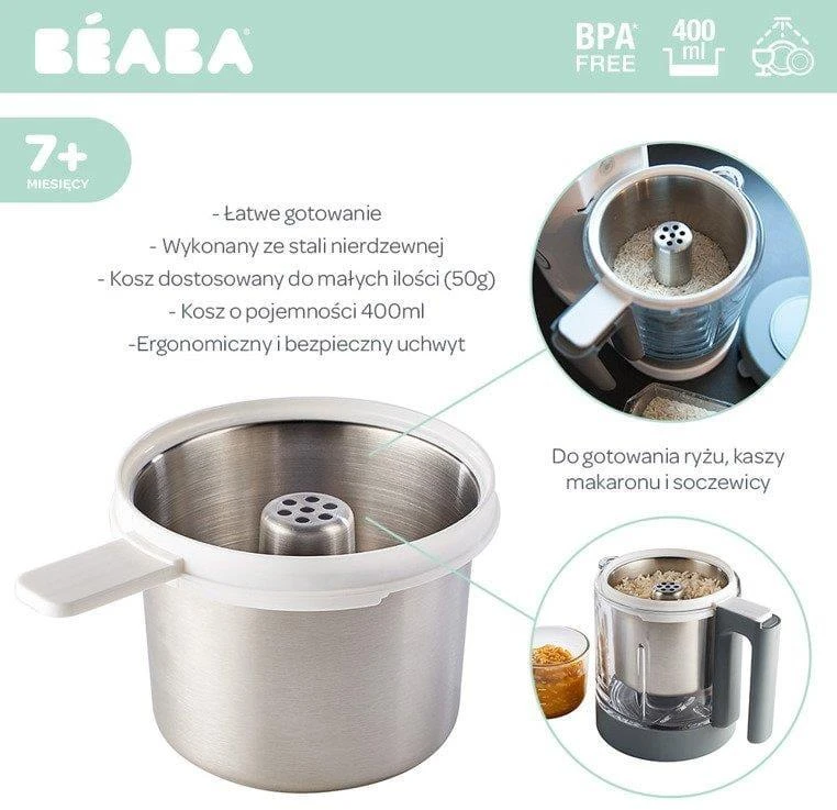 Beaba Babycook Neo trintuvų-garintuvų grūdų/makaronų/ryžių virimo priedas