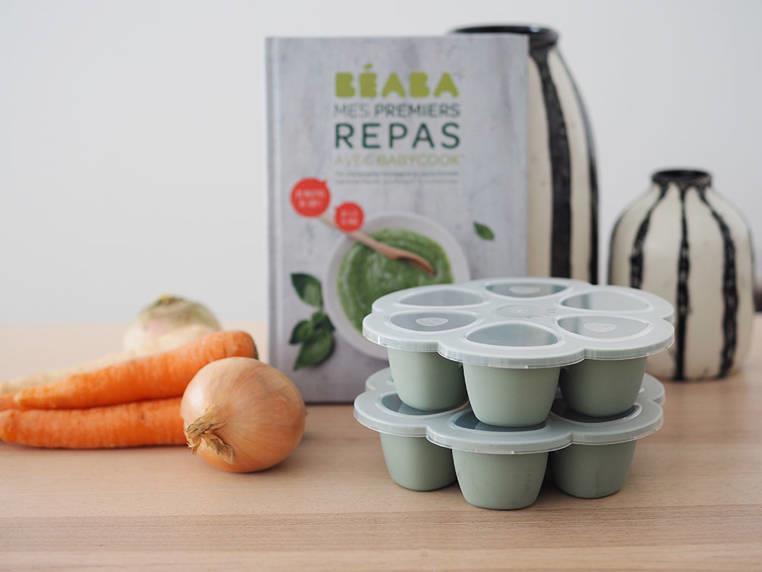 BEABA SILIKONINIS KŪDIKIO MAISTO KONTEINERIS MULTIPORTIONS 6x90 ML SAGE Žalias