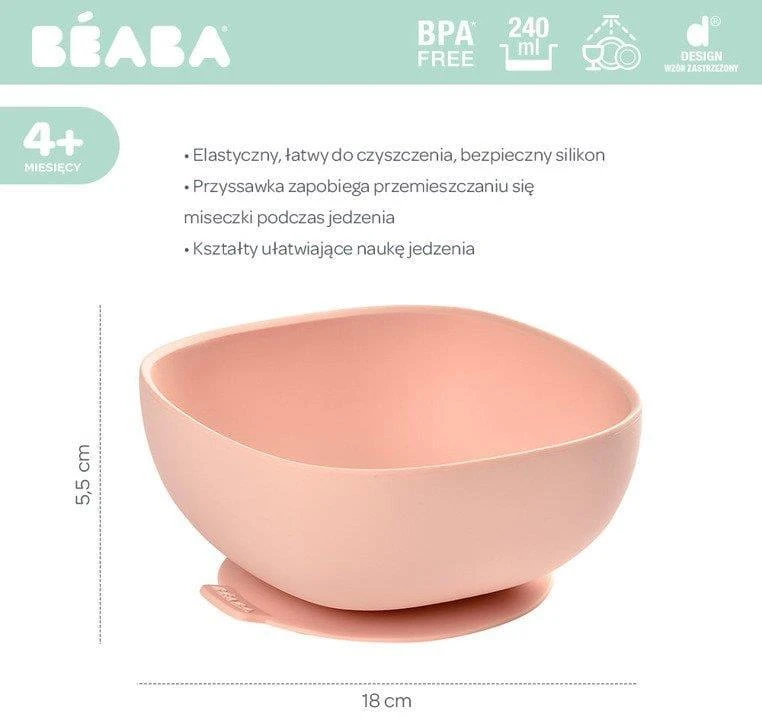 BEABA SILIKONINIS DUGNU PRILIMPANTIS DUBENĖLIS, COTTON CANDY