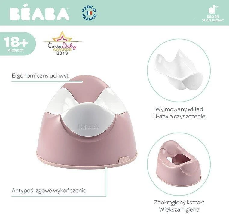 BEABA ERGONOMIŠKAS NAKTIPUODIS, OLD Rožinis