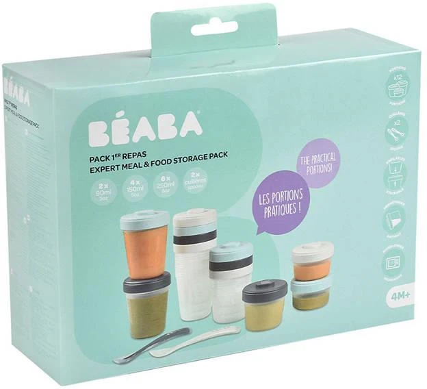 BEABA MAITINIMO PRADŽIOS RINKINYS, 2x90, 4x150, 6x250, 2 SILIKONINIAI ŠAUKŠTELIAI, STORM