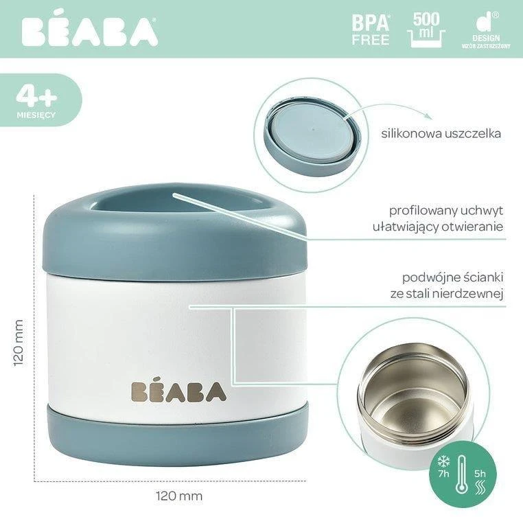 BEABA THERMO MAISTO INDELIS 500 ML BALTIC Mėlynas/Baltas