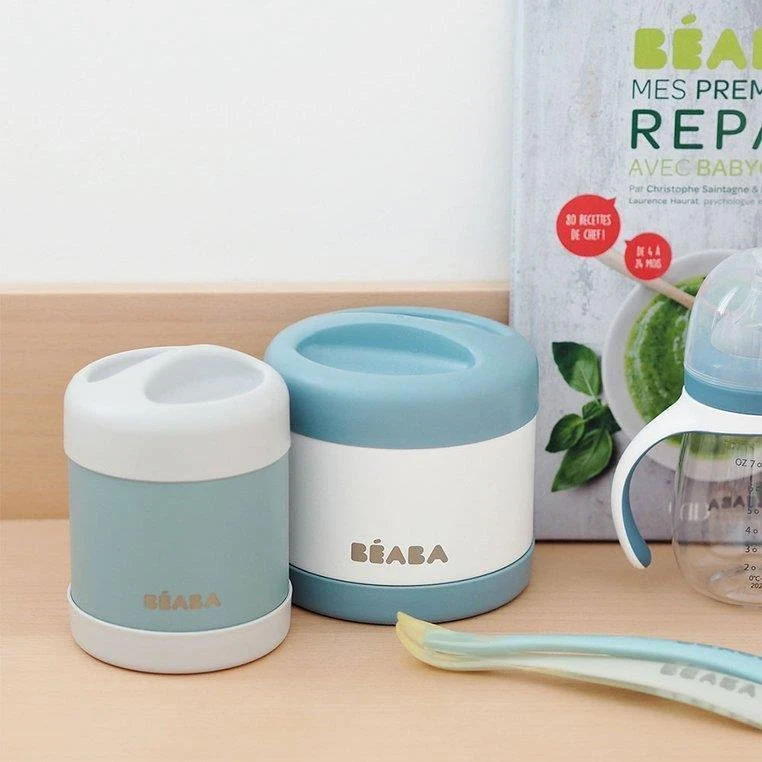 Beaba Thermo maisto indelis, 300 ml, spalva: šviesiai pilka