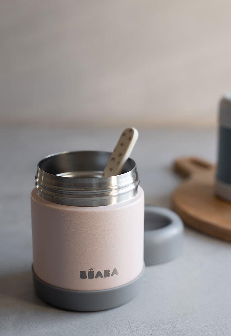 Beaba Thermo maisto indelis, 300 ml, spalva: tamsiai pilka/šviesiai rožinė