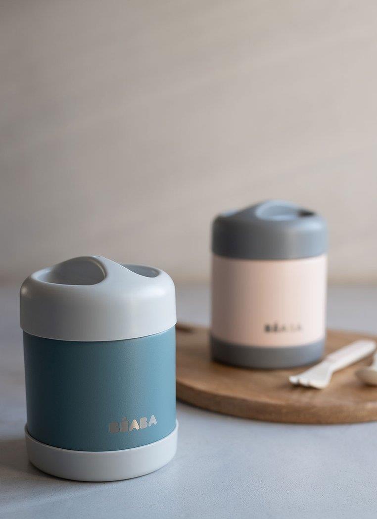 Beaba Thermo maisto indelis, 300 ml, spalva: tamsiai pilka/šviesiai rožinė
