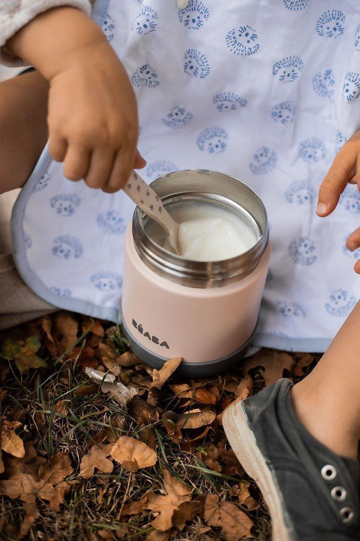 Beaba Thermo maisto indelis, 300 ml, spalva: tamsiai pilka/šviesiai rožinė