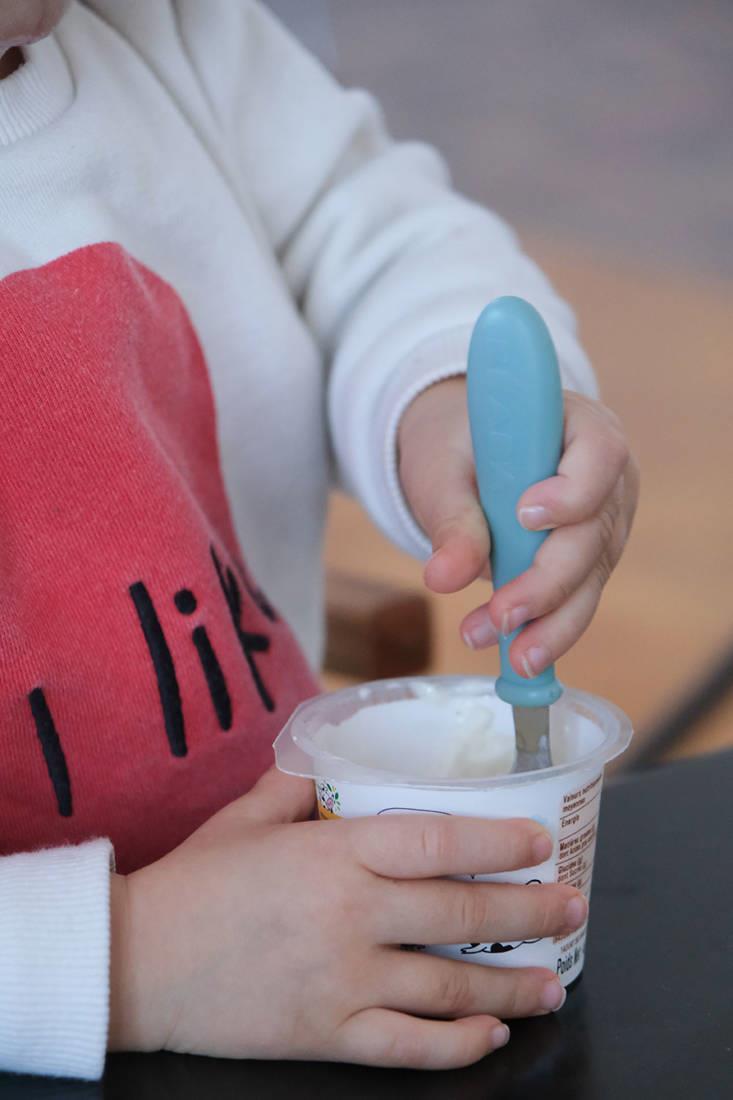 Beaba nerūdijančio plieno stalo įrankiai, 12 mėn. Spalva: airy green