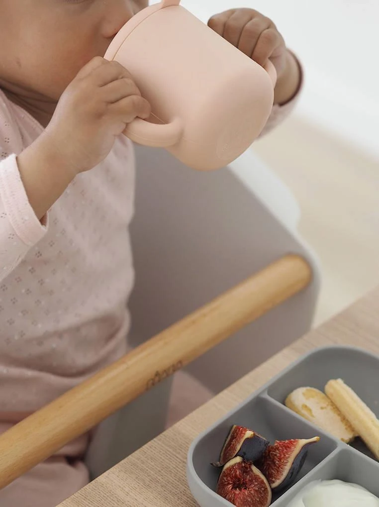 BEABA SILIKONINIS 3 DALIŲ PIETŲ RINKINYS VAIKAMS, Rožinis