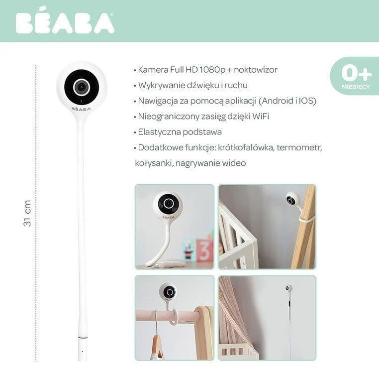 BEABA VIDEO AUKLĖ ZEN CONNECT, Baltas