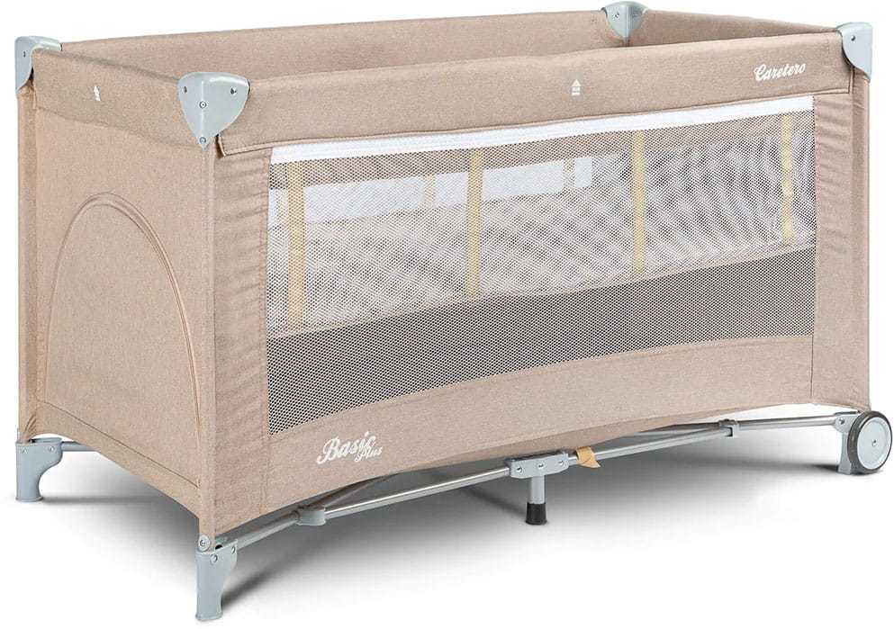 Kelioninė lovelė CARETERO Basic Plus smėlio spalvos