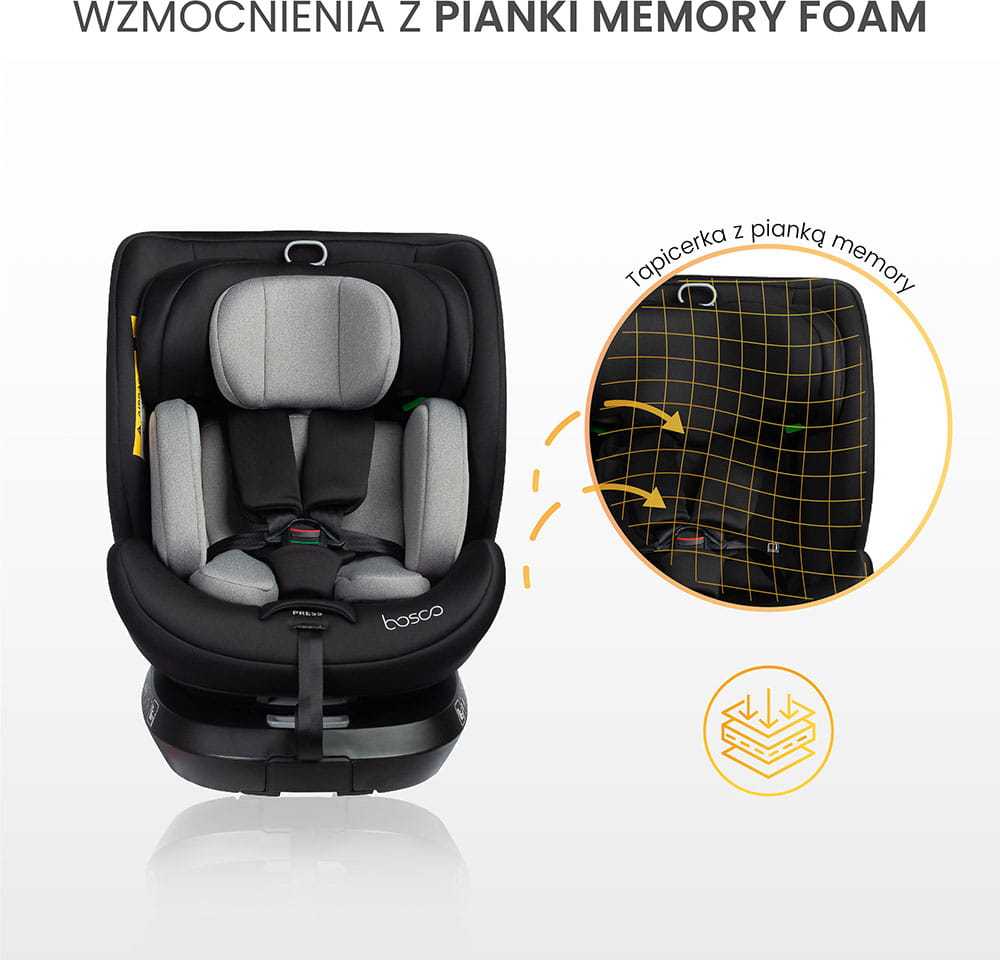 Vaiku Baze Autokėdutė Caretero Bosco I-size 0-36 kg., 360°, Olive