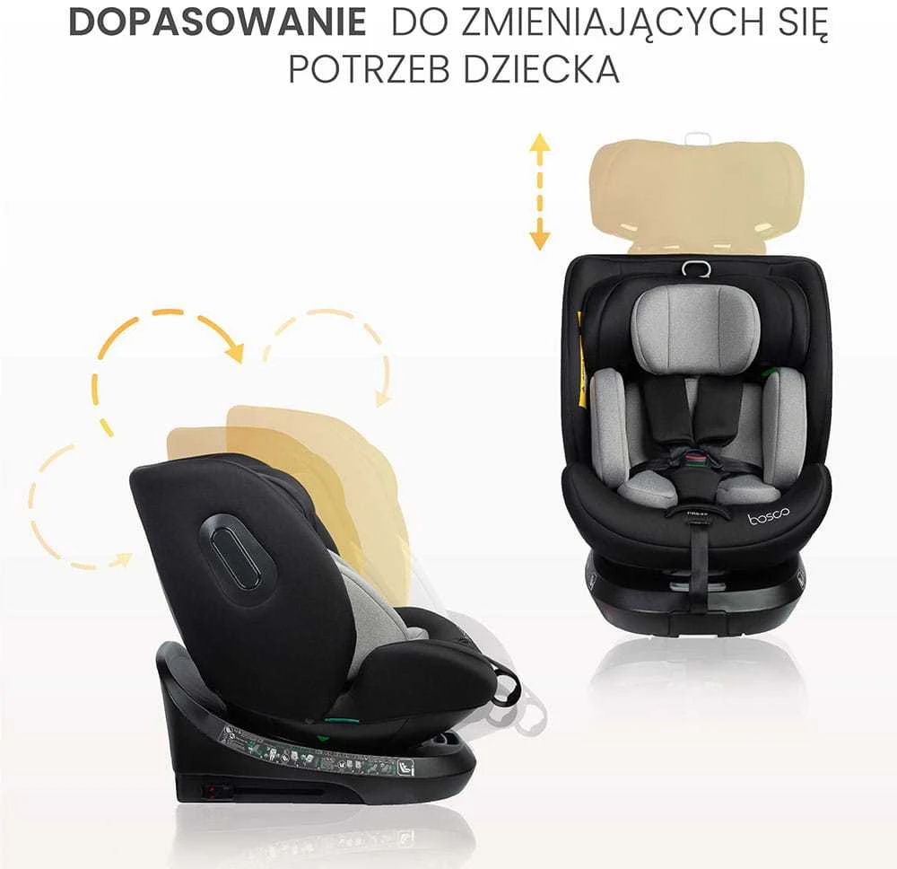 Caretero Bosco autokėdutės reguliavimo funkcijos