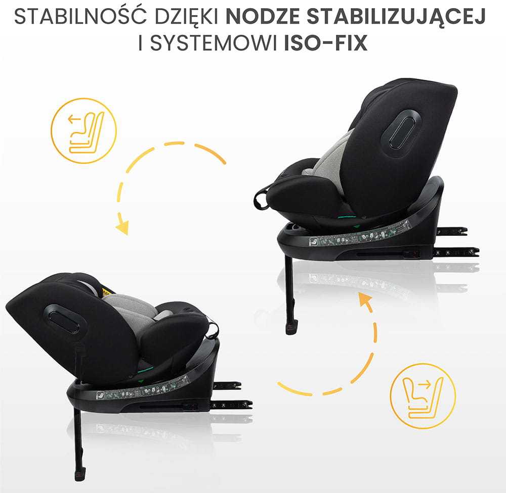 Vaiku Baze Autokėdutė Caretero Bosco I-size 0-36 kg., 360°, Olive
