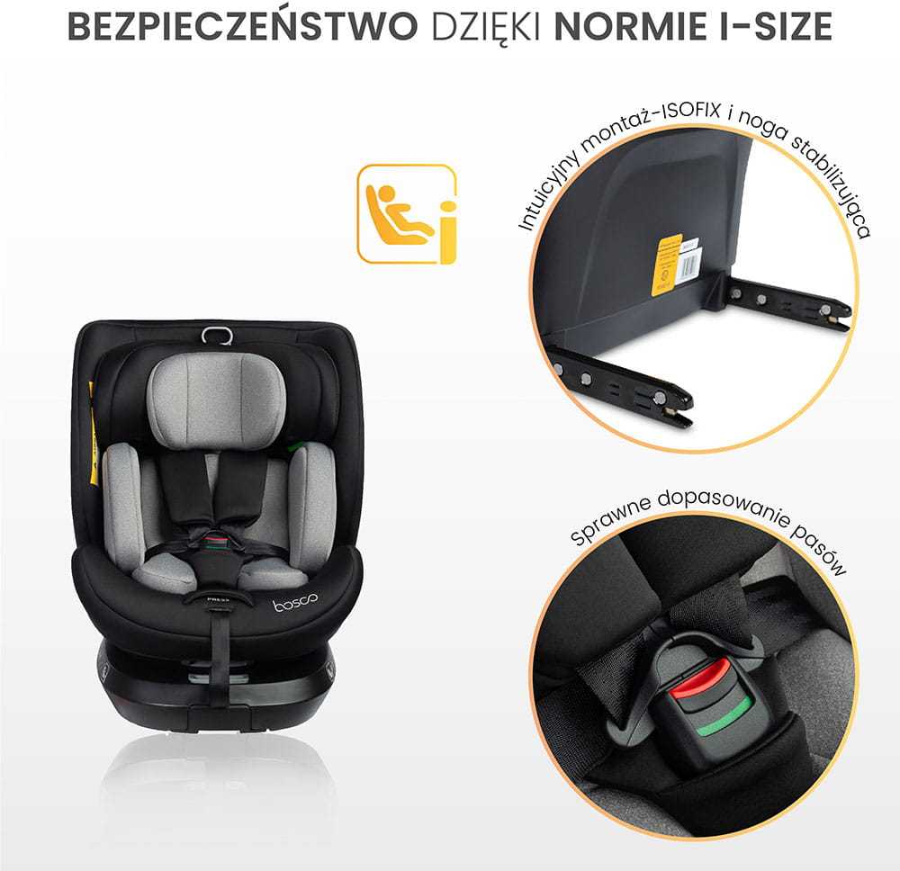 Vaiku Baze Autokėdutė Caretero Bosco I-size 0-36 kg., 360°, Olive