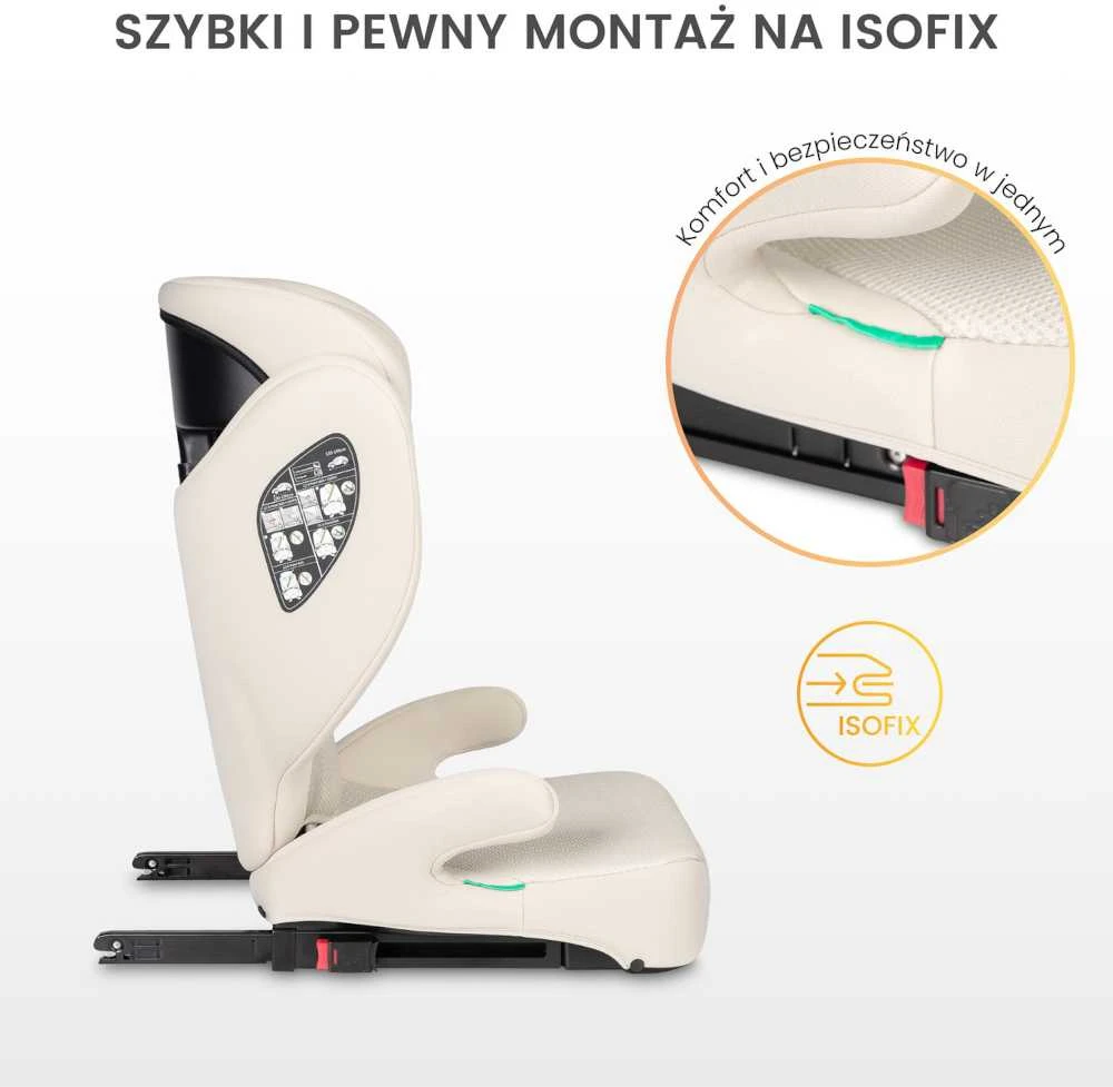 Automobilinė kėdutė Caretero BREEZY FIX 15-36 kg, rusvai gelsvas
