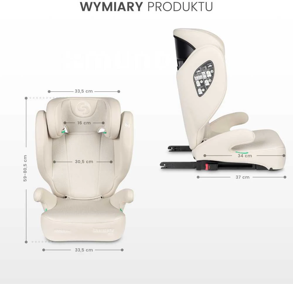 Automobilinė kėdutė Caretero BREEZY FIX 15-36 kg, Pilkas