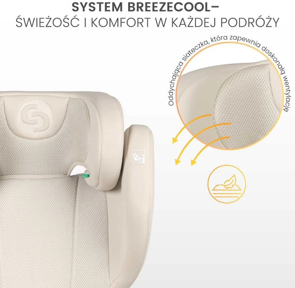 Caretero Breezy - fotelik automobilinis 100-150 cm 2w1 su funkcija boostera | Pilkas