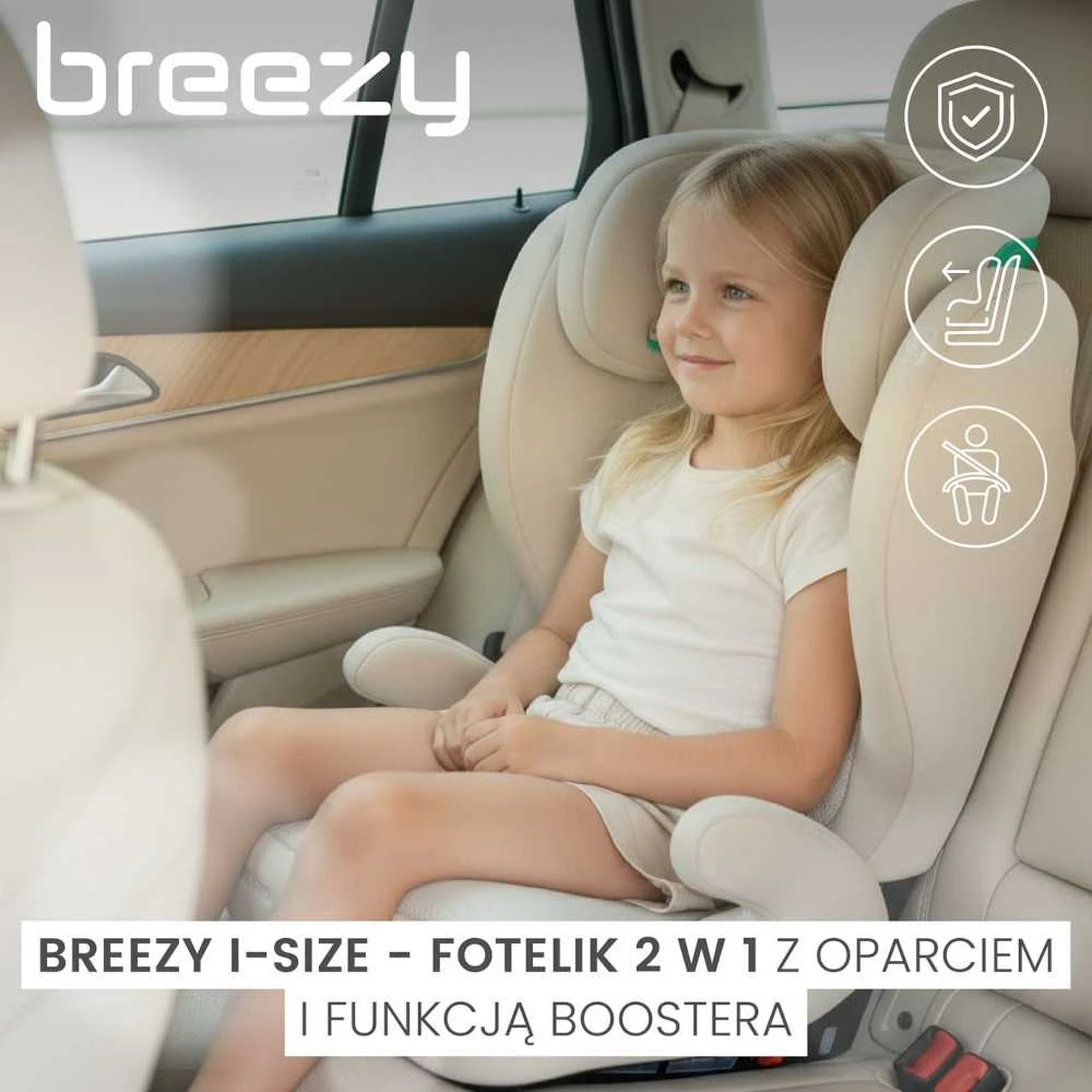 Caretero Breezy pilka kėdutė su vaiku automobilyje