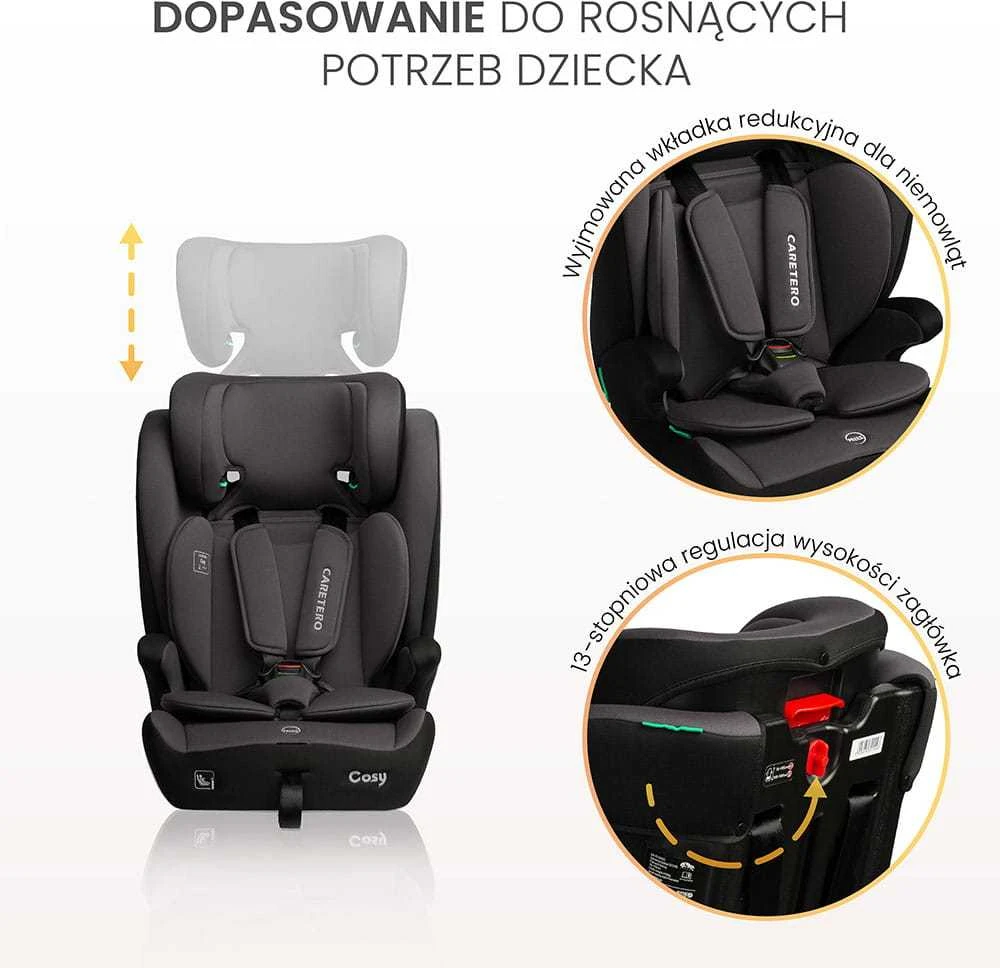 Automobilinė kėdutė Caretero COSY I-Size, 76–150 cm, Pilkas