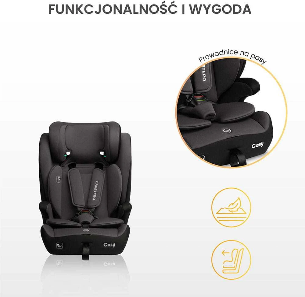 Automobilinė kėdutė Caretero COSY I-Size, 76–150 cm, Juodas