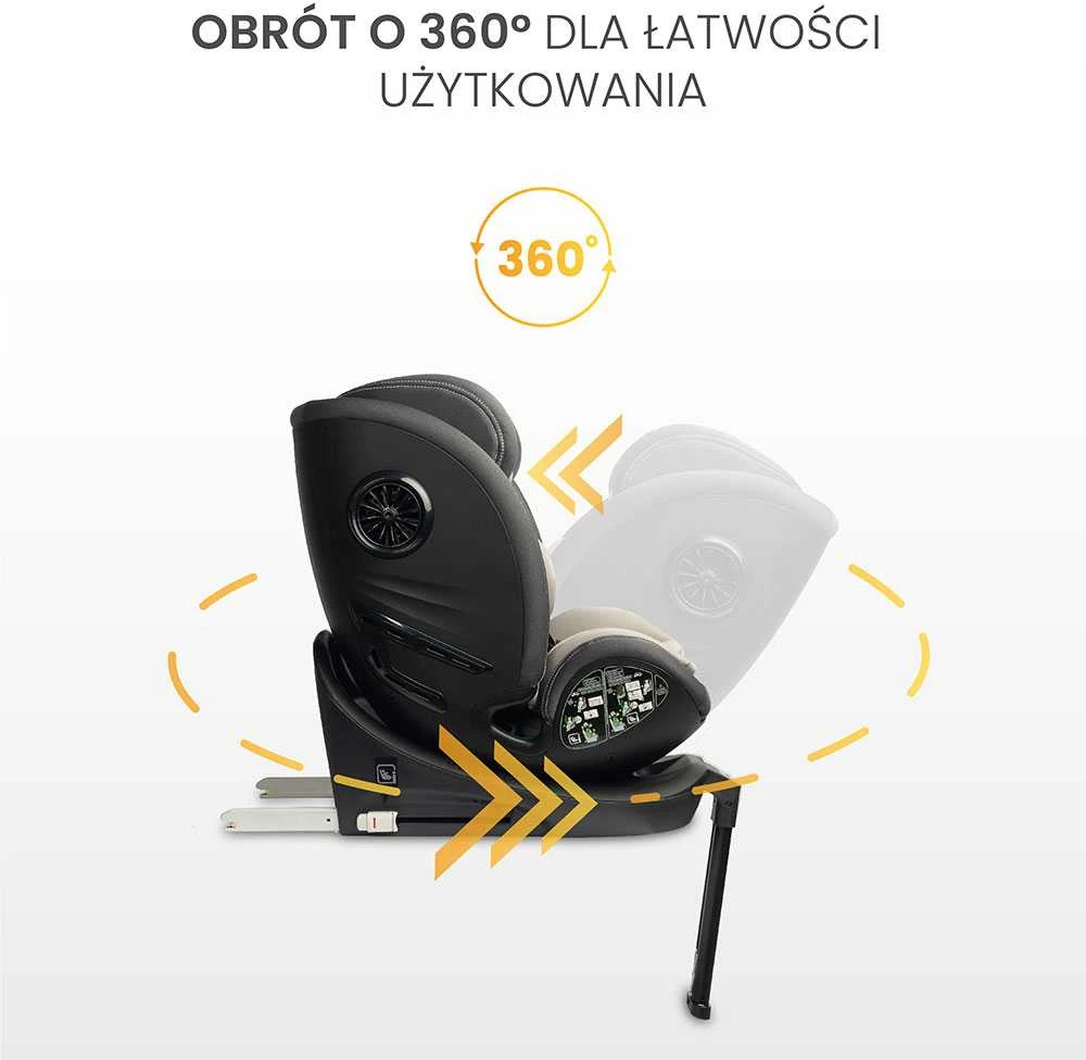 Caretero Automobilinė kėdutė FORTIS I-SIZE, 40-150cm, Pilkas